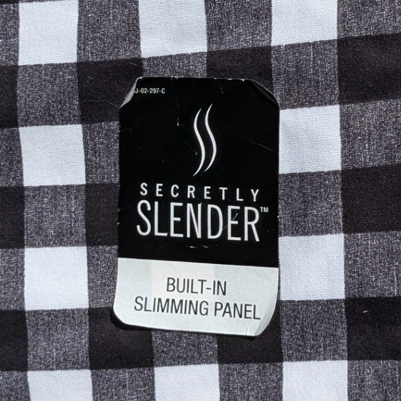 NWOT St John's‎ Bay Secretly Slender Capri Pants Black White Gingham Women's 16 - Picture 5 of 9